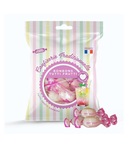 Bonbons Arc-en-Ciel Tutti Frutti Sans Sucre 100g - Ma Petite Confiserie - 202033