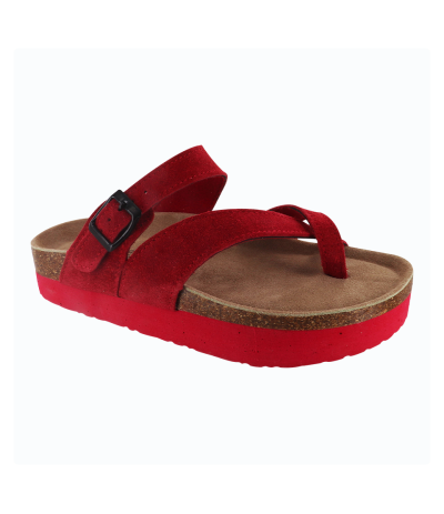 Sandale Silhouette Confort Mistral Rouge