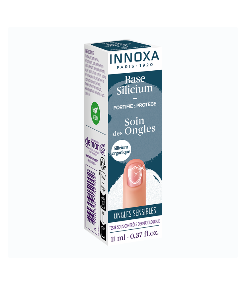 Base Silicium Fortifiante Innoxa - Soin des Ongles Sensibles - 11 ml