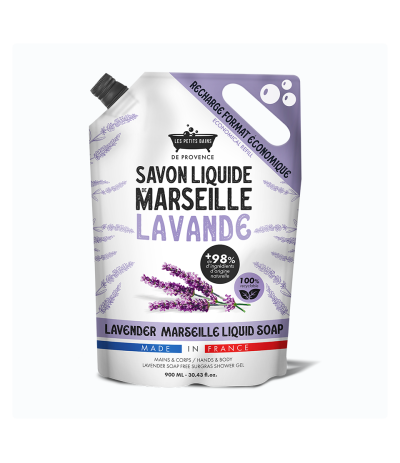 Recharge Savon Liquide Lavande 900ml - Les Petits Bains de Provence