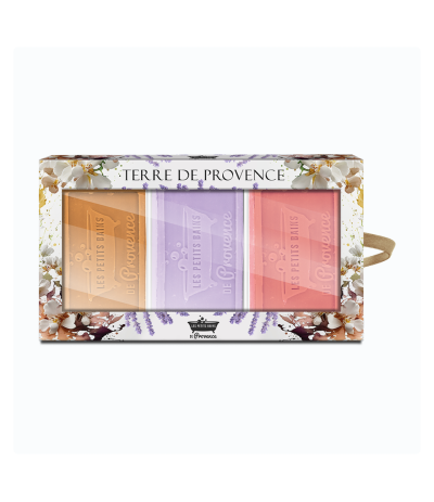 Les Petits Bains de Provence – Coffret Tiroir Terre de Provence  3 Savons