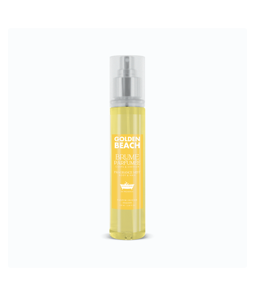 Brume Parfumée Corps & Cheveux 100ml – Golden Beach | Les Petits Bains de Provence