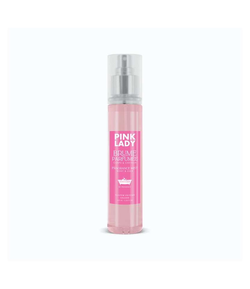 Brume Parfumée Corps & Cheveux 100ml – Pink Lady | Les Petits Bains de Provence