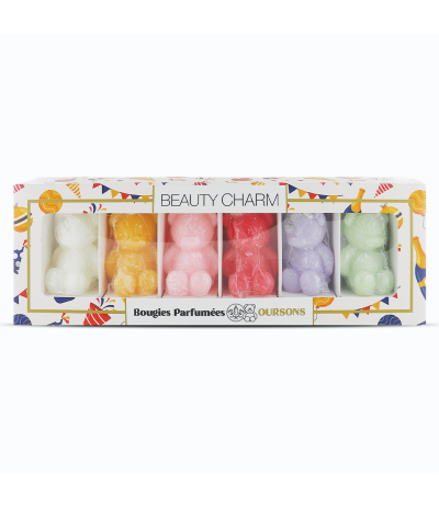 Coffret de 6 Bougies Parfumées Oursons - Beauty Charm