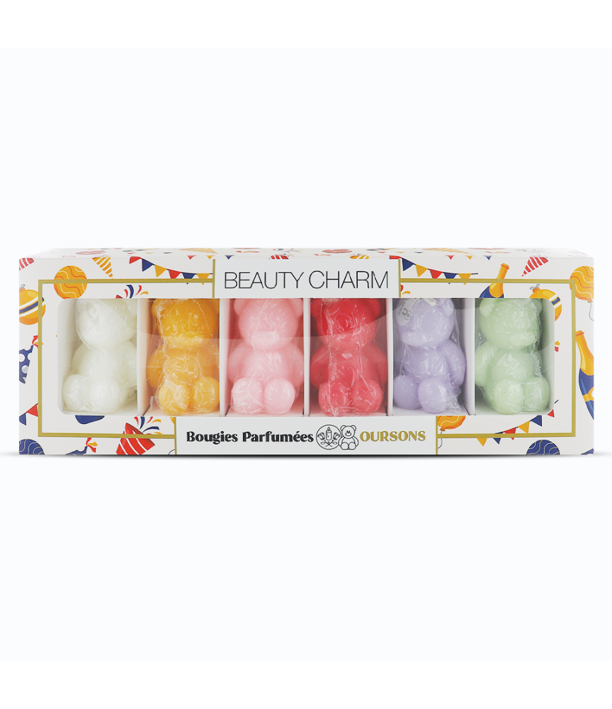 Coffret de 6 Bougies Parfumées Oursons - Beauty Charm